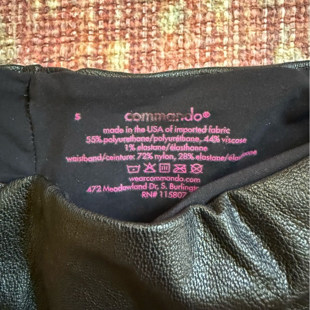 Commando Women’s Small Black faux leather leggings - Picture 5 of 7